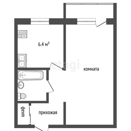 
  Продается 1-комн. квартира, 31.7 м², Менделеева пр-кт, д. 8
. Фото 5.