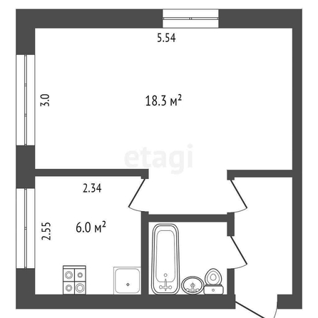 
  Продается 1-комн. квартира, 31 м², Тварковского ул, д. 10
. Фото 5.