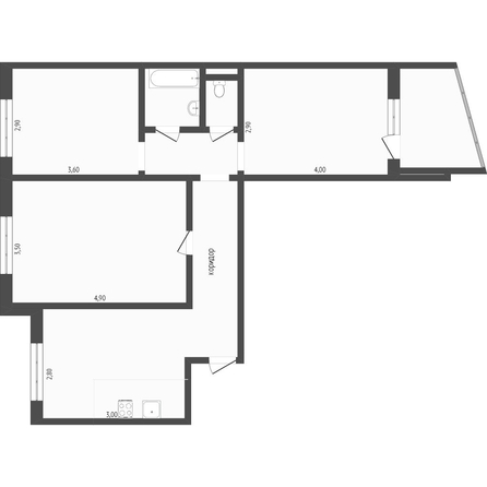 
  Продается 3-комн. квартира, 63.1 м², Съездовская ул, д. 41
. Фото 5.