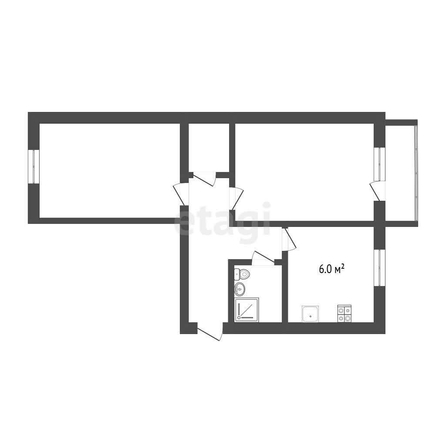 
  Продается 2-комн. квартира, 47.7 м², Поселковая 1-я ул, д. 1Б
. Фото 5.