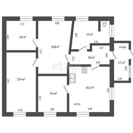 
  Продается дом, 80 м², Омск
. Фото 4.