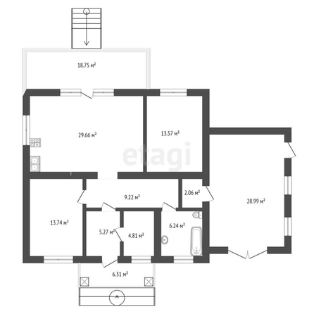 
  Продается дом, 140 м², село Усть-Заостровка
. Фото 4.