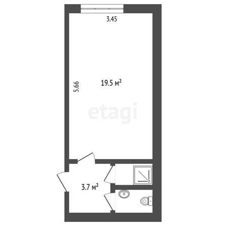 
  Продается студия, 26 м², Дмитриева ул, д. 5/1
. Фото 5.