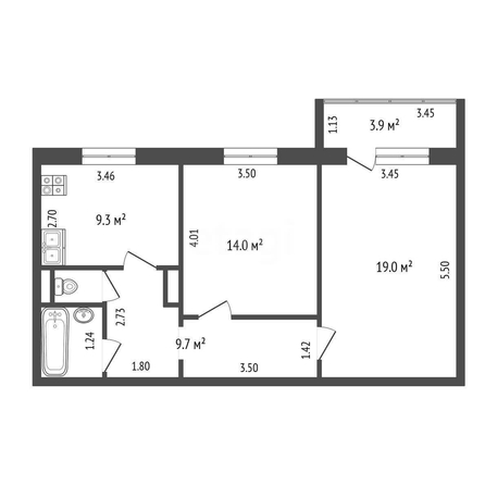 
  Продается 2-комн. квартира, 55.8 м², 3-я любинская, д. 23
. Фото 5.