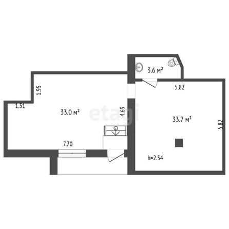 
  Продается универсальное помещение, 70.3 м², Чернышевского ул, д. 3
. Фото 5.