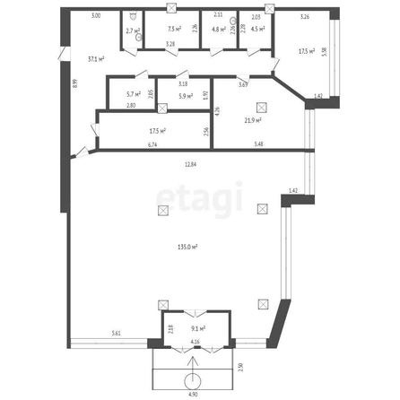 
  Продается универсальное помещение, 407.4 м², Культуры пр-кт
. Фото 5.