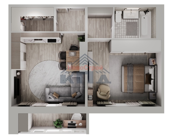 
  Продается 1-комн. квартира, 50.94 м², ЖК Регата
. Фото 3.