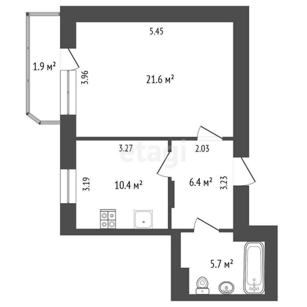 
  Продается 1-комн. квартира, 44.5 м², Линия 7-я ул, д. 190/2
. Фото 5.