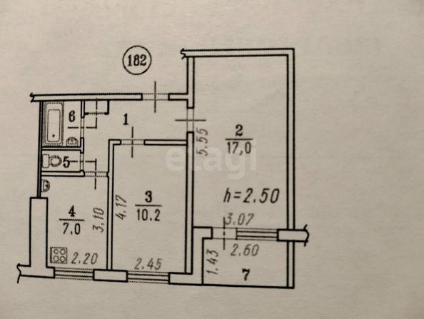 
  Продается 2-комн. квартира, 43.1 м², Сулеймана Стальского ул, д. 9
. Фото 4.