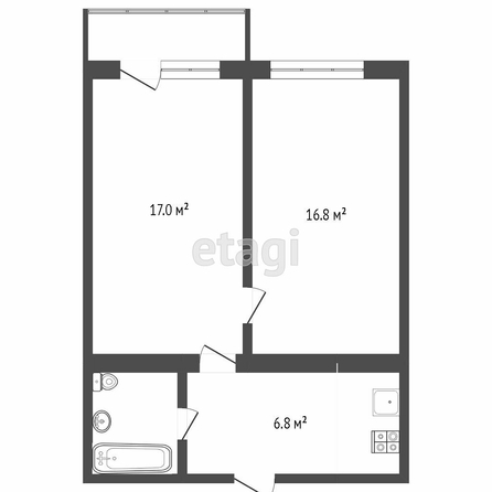 
  Продается 2-комн. квартира, 49.4 м², Совхозная 2-я ул, д. 15/1
. Фото 5.