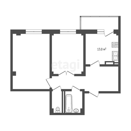 
  Продается 2-комн. квартира, 55.4 м², ЖК Дом на Енисейской
. Фото 5.