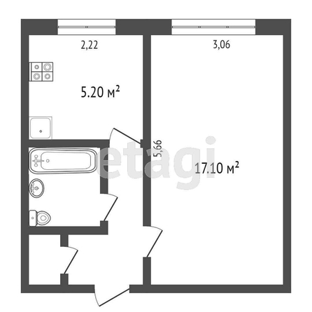 
  Продается 1-комн. квартира, 30.4 м², Звездная ул, д. 2Д
. Фото 5.