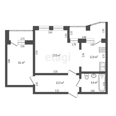 
  Продается 2-комн. квартира, 79.9 м², Братская ул, д. 19
. Фото 5.