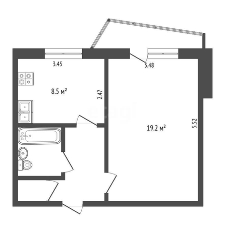 
  Продается 1-комн. квартира, 38.5 м², Дианова ул, д. 3
. Фото 5.