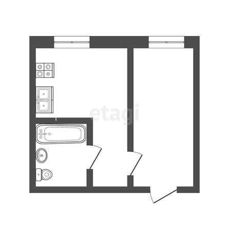 
  Продается 1-комн. квартира, 22.2 м², Бородина ул, д. 44Б
. Фото 5.