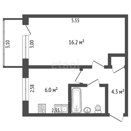 
  Продается 1-комн. квартира, 31.2 м², Кордная 5-я ул, д. 65
. Фото 5.