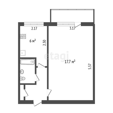
  Продается 1-комн. квартира, 30.9 м², Путилова ул, д. 7
. Фото 5.
