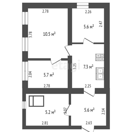 
  Продается дом, 39.9 м², Омск
. Фото 4.