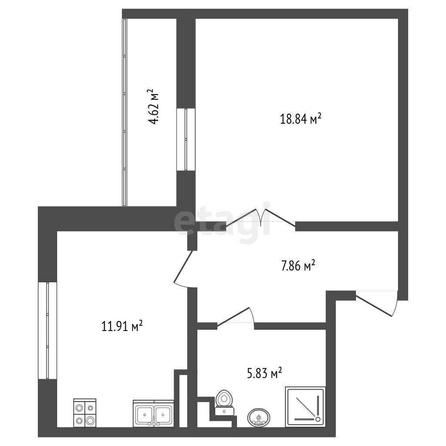 
  Продается 1-комн. квартира, 44.7 м², Фрезерная ул, д. 40
. Фото 5.