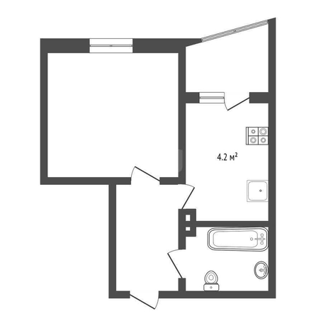 
  Продается 1-комн. квартира, 38.6 м², ЖК Кузьминки, дом 12
. Фото 5.