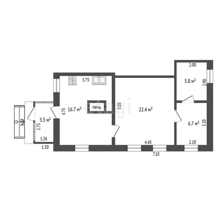 
  Продается дом, 51.6 м², Омск
. Фото 5.