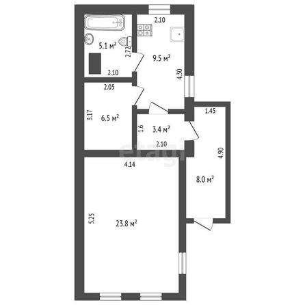 
  Продается дом, 48 м², Омск
. Фото 4.