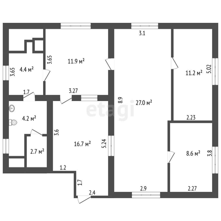 
  Продается дом, 86.7 м², село Сосновка
. Фото 5.