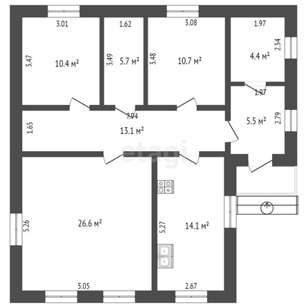 
  Продается дом, 90.5 м², Омск
. Фото 5.