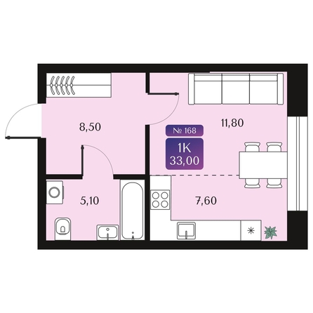 
  Продается студия 33 м², в ЖК Северное Сияние Премиум. Фото 2.
