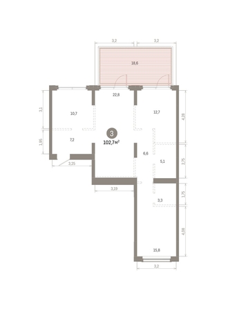
  Продается 3-комн. квартира 102.68 м², в ЖК Кварталы Драверта, дом 6. Фото 1.