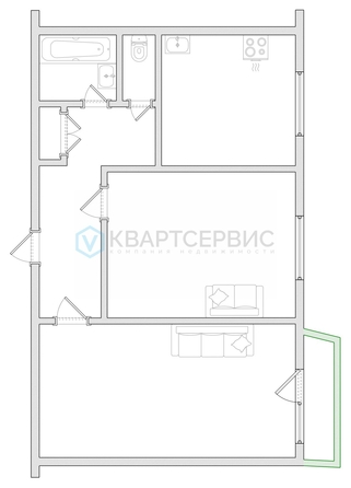 
  Продается 2-комн. квартира 52.8 м². Фото 27.
