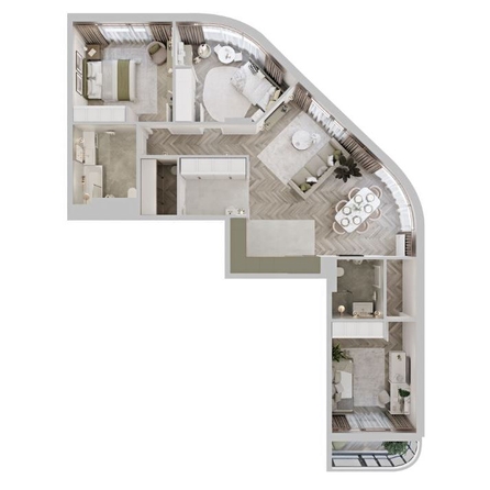 
  Продается 3-комн. квартира 97.04 м², в ЖК ЦЕНТР-ПАРК на Волочаевской. Фото 6.