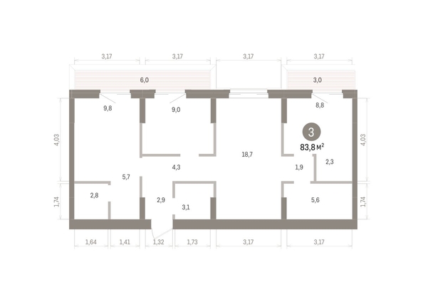
  Продается 3-комн. квартира 83.84 м², в ЖК Кварталы Драверта, дом 4. Фото 1.