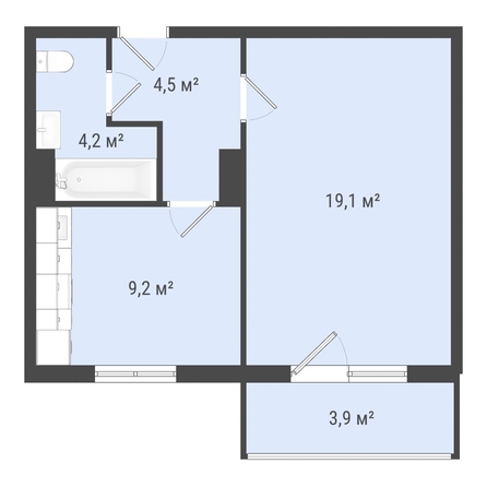 
  Продается 1-комн. квартира 37 м². Фото 17.