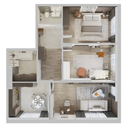 
  Продается 3-комн. квартира 81.1 м², в ЖК Северное Сияние Премиум. Фото 3.