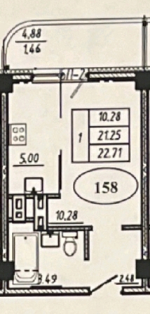 
  Продается 1-комн. квартира 23 м². Фото 1.