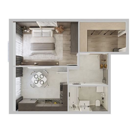 
  Продается 1-комн. квартира 46.7 м², в ЖК Северное Сияние Премиум. Фото 3.