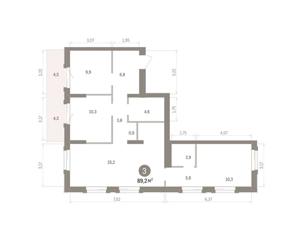 
  Продается 3-комн. квартира 89.16 м², в ЖК Кварталы Драверта, дом 4. Фото 1.