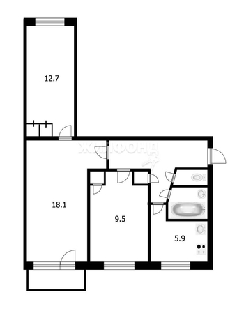 
   Продам 3-комнатную, 57.3 м², 5 Армии ул, 29

. Фото 18.