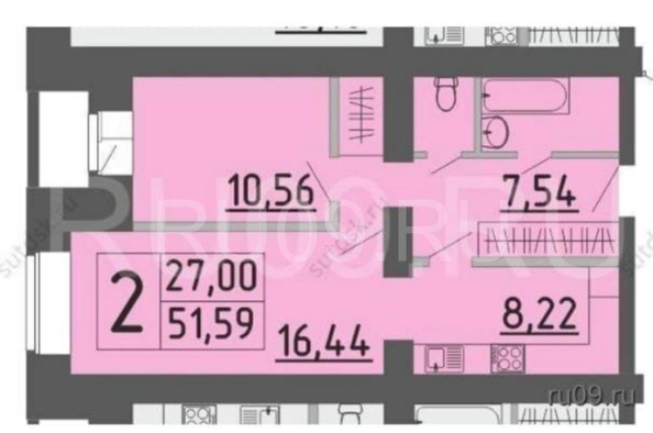 
  Продается 2-комн. квартира, 51 м², ЖК Льва Толстого, дом 38/4
. Фото 1.