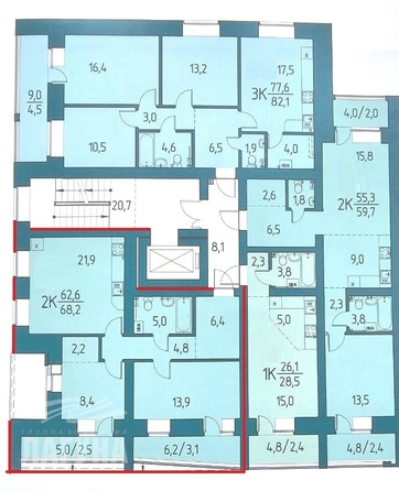 
   Продам 2-комнатную, 63 м², Василия Кандинского, 9/1

. Фото 12.