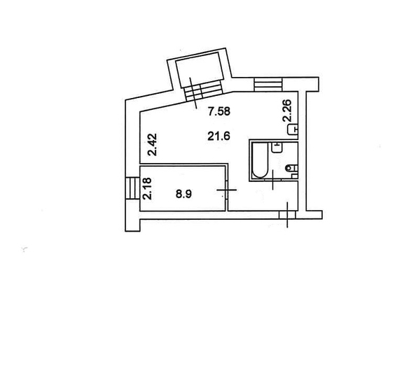 
   Продам 2-комнатную, 40.6 м², Заречная 1-я ул, 6а

. Фото 5.