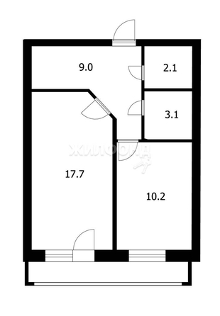 
   Продам 1-комнатную, 42.1 м², Сибирская ул, 104/4

. Фото 13.