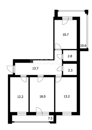 
   Продам 3-комнатную, 72.9 м², Солнечная ул, 7Б

. Фото 24.