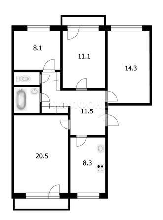 
   Продам 4-комнатную, 79.2 м², Карла Ильмера ул, 15

. Фото 25.