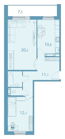 
   Продам 3-комнатную, 59.2 м², Герасименко ул, 3Г

. Фото 7.