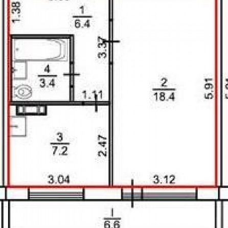 
   Продам 1-комнатную, 35 м², Дизайнеров ул, 13

. Фото 1.