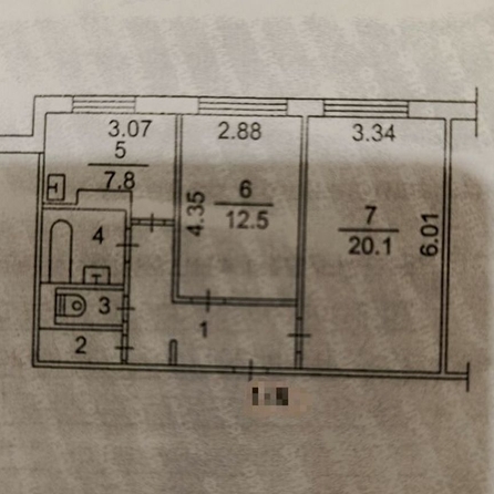 
   Продам 2-комнатную, 54.1 м², Ивана Черных ул, 32

. Фото 6.