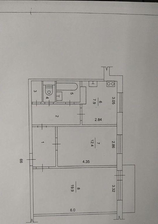 
  Продается 2-комн. квартира, 54.1 м², Мира пр-кт, д. 1
. Фото 18.
