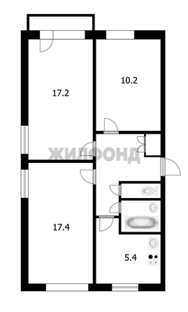
   Продам 3-комнатную, 60 м², Иркутский тракт, 196

. Фото 14.